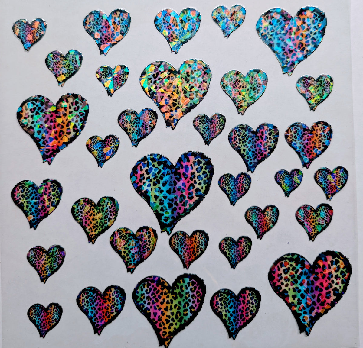 #74 Leopard Hearts Shattered effect