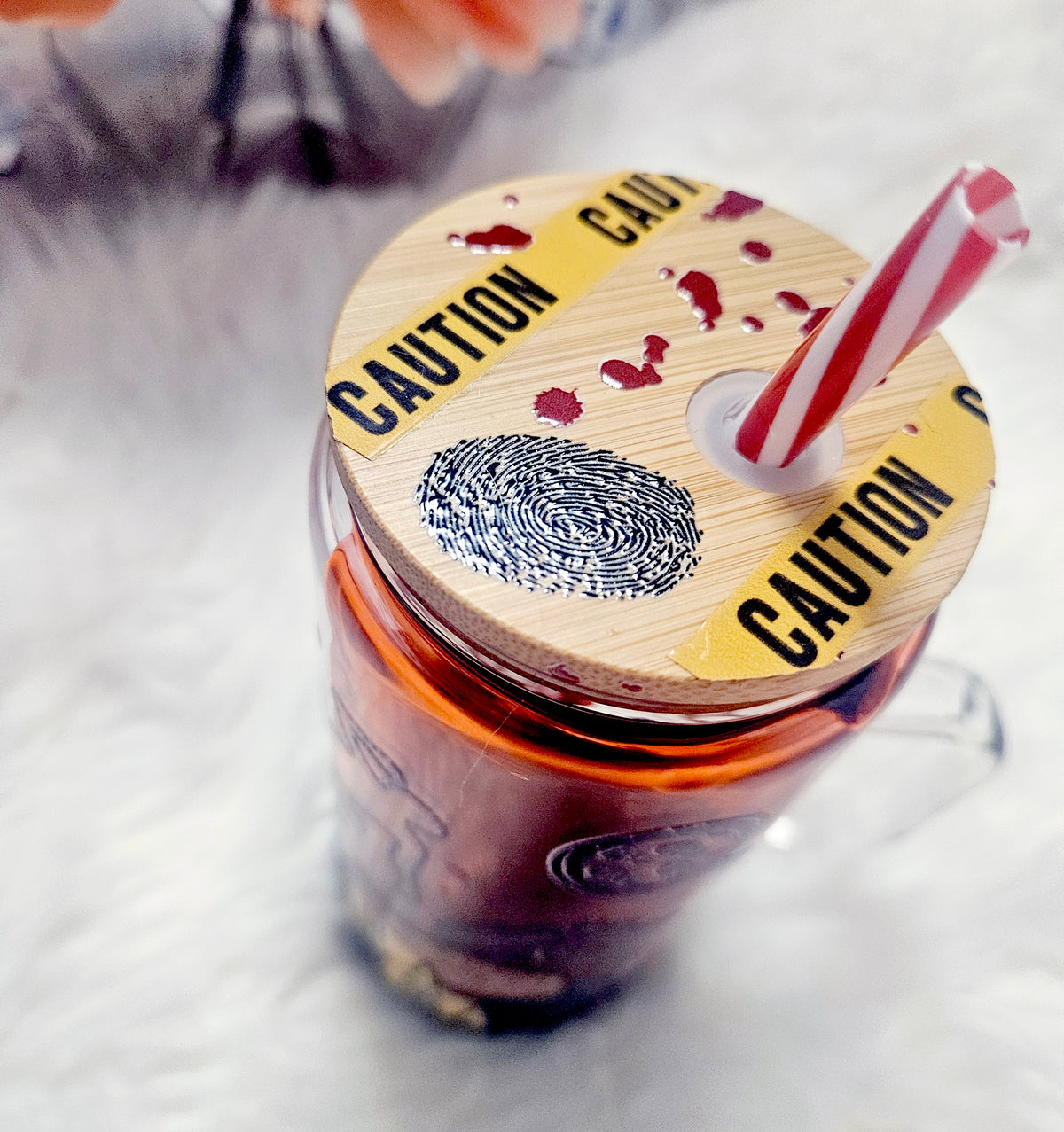 True Crime Snow Globe Blood drip Libbey