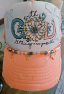 With God all things are possible finished trucker hat