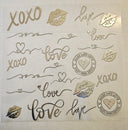 #35 Metallic UV DTF-Love- available in Gold, Silver, Holo Red