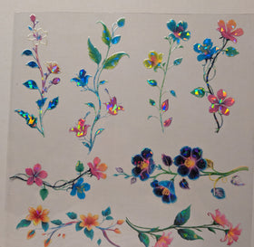 #111 Neon floral Vines Shattered