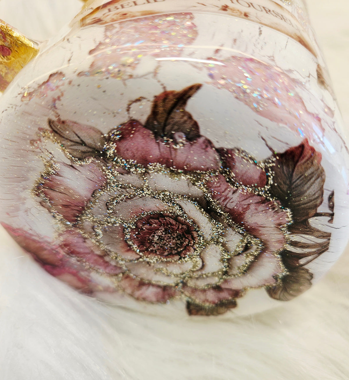 16oz Floral Coffee Mug Stainless steel finished Tumbler