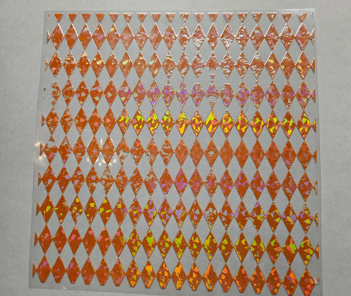 #62 Distressed Harlequin Shattered- available in Teal, Purple, Orange and Black