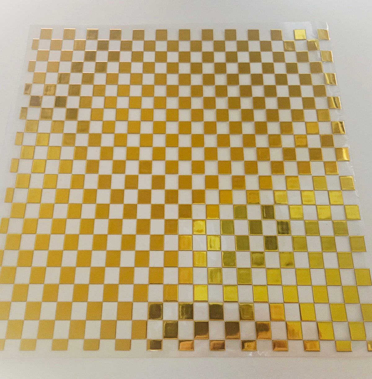 Checkered Pattern Uvs #3 Metallic UV DTF- Checkered- available in Gold and Silver – Kraft Craze