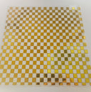 #3 Metallic UV DTF- Checkered- available in Gold and Silver