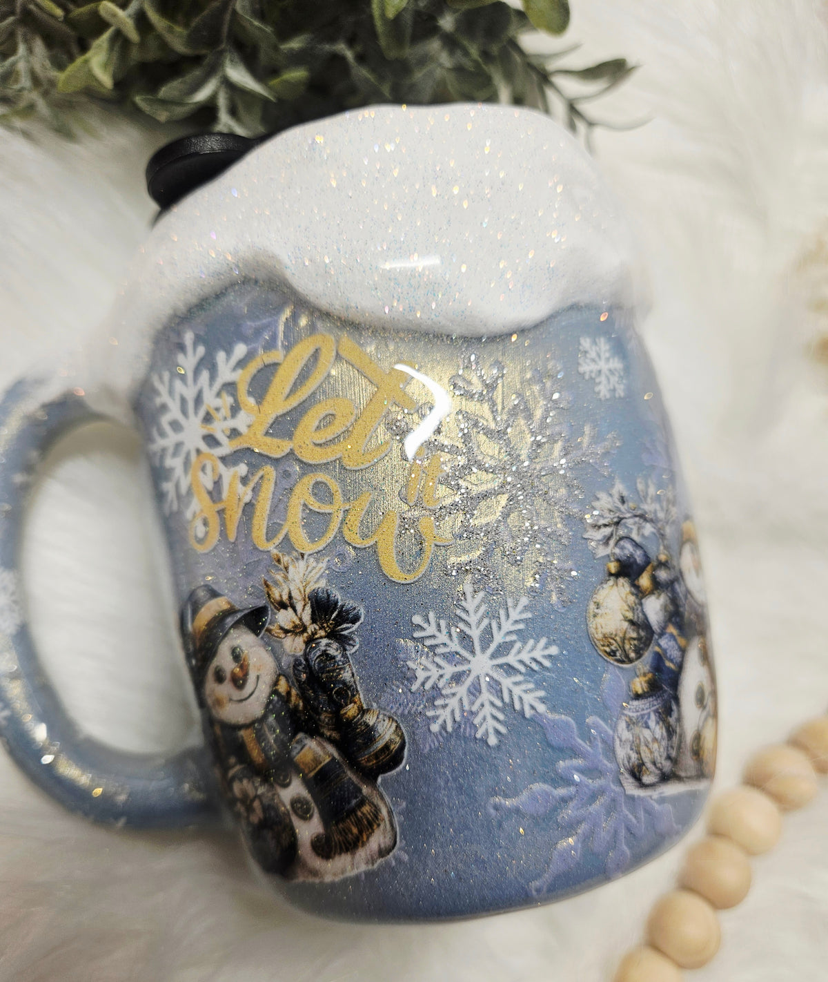 Blue snowman Stainless Coffee Mug