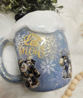 Blue snowman Stainless Coffee Mug