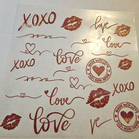 #35 Metallic UV DTF-Love- available in Gold, Silver, Holo Red