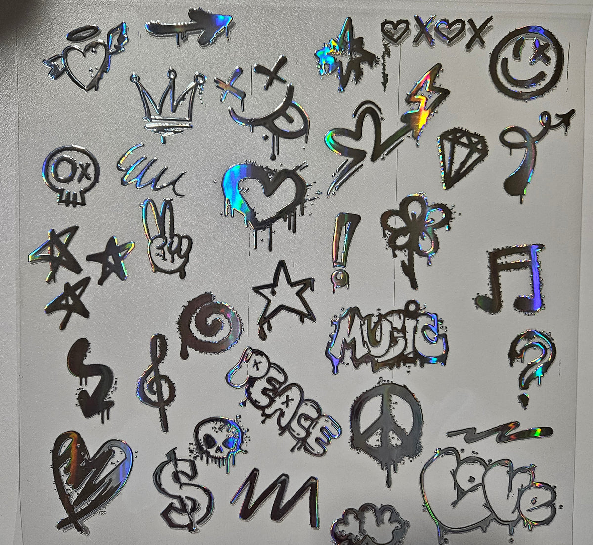 #151 Metallic Graffiti Elements