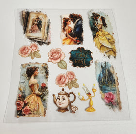 #155 Double sided Beauty and the beast torn pages