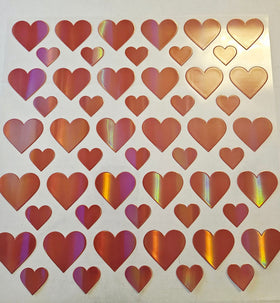 #33 Metallic UV DTF-Hearts- available in Gold, Silver, Holo Red