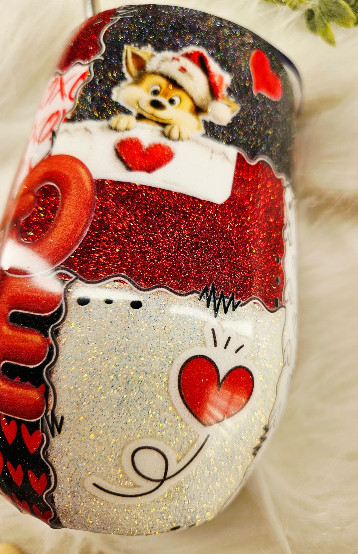 Love Patchwork 15oz wine wine tumbler