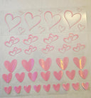 #34 Metallic UV DTF-Open Hearts- available in Gold, Silver, Holo Red and Holo Pink