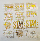 #26 Metallic UV DTF-Quotes- available in Gold