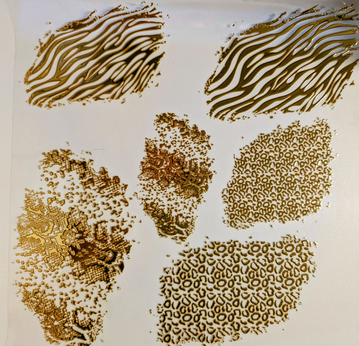 #139 Metallic Leopard and Zebra patches