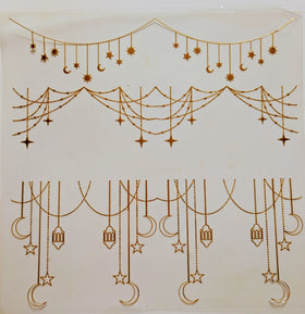 #124 Metallic and Holographic Celestial Garland  5 colors Options