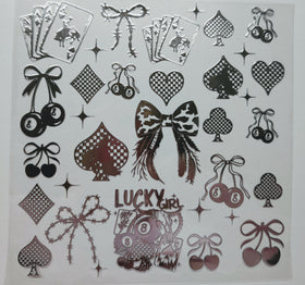 #87 Eightball and Cherries Silver