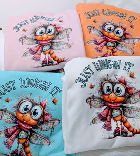 Just Wingin it Sweatshirt- Available in 4 colors and multiple sizes