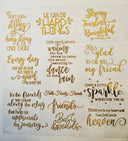 #27 Metallic UV DTF-Quotes- available in Gold