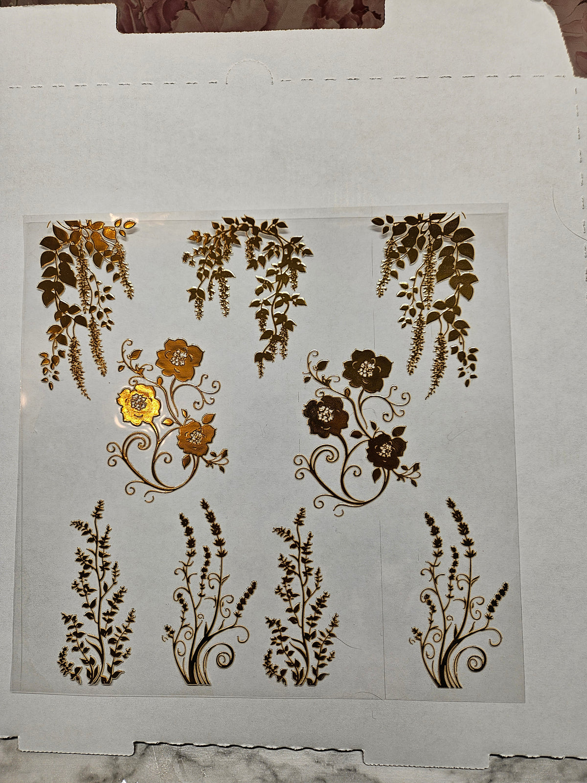 #59 Floral -- available in Gold and Silver