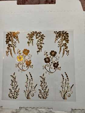 #59 Floral -- available in Gold and Silver