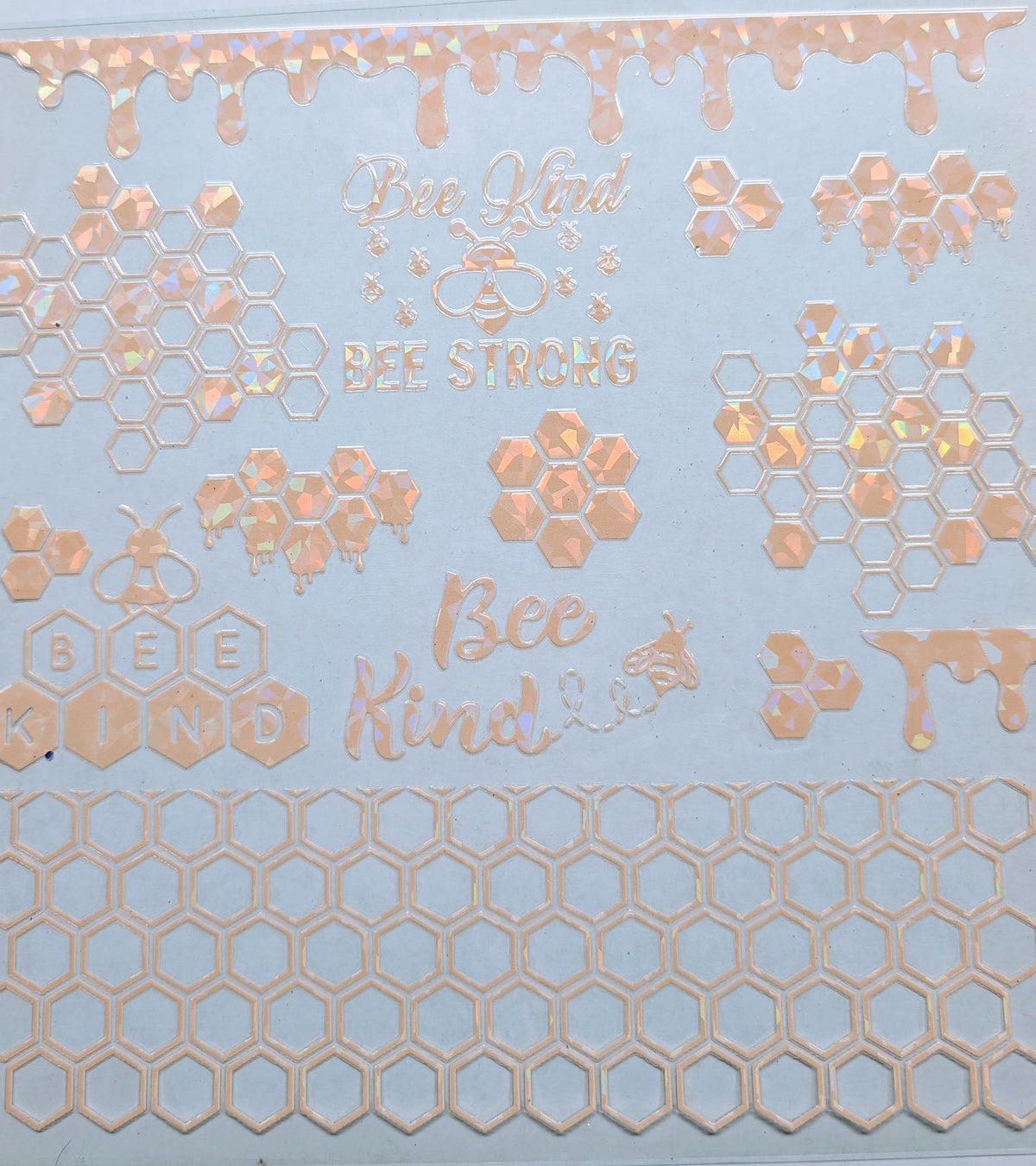 #64 Honey bee Shattered- available in Pink and cream