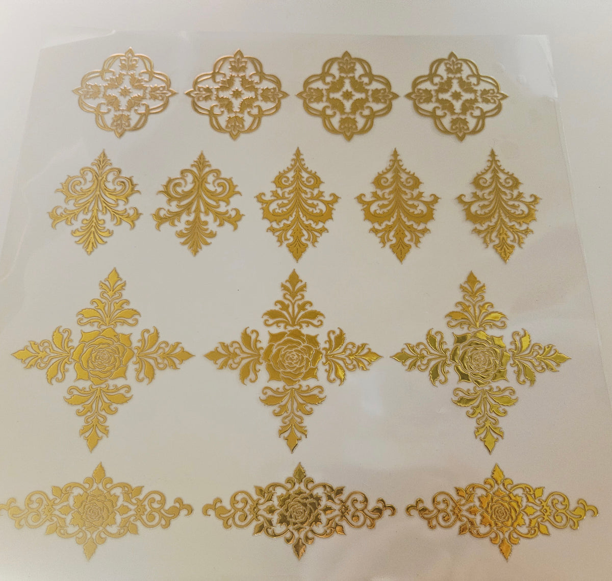 #7 Metallic UV DTF- Filigree- available in Gold and Silver