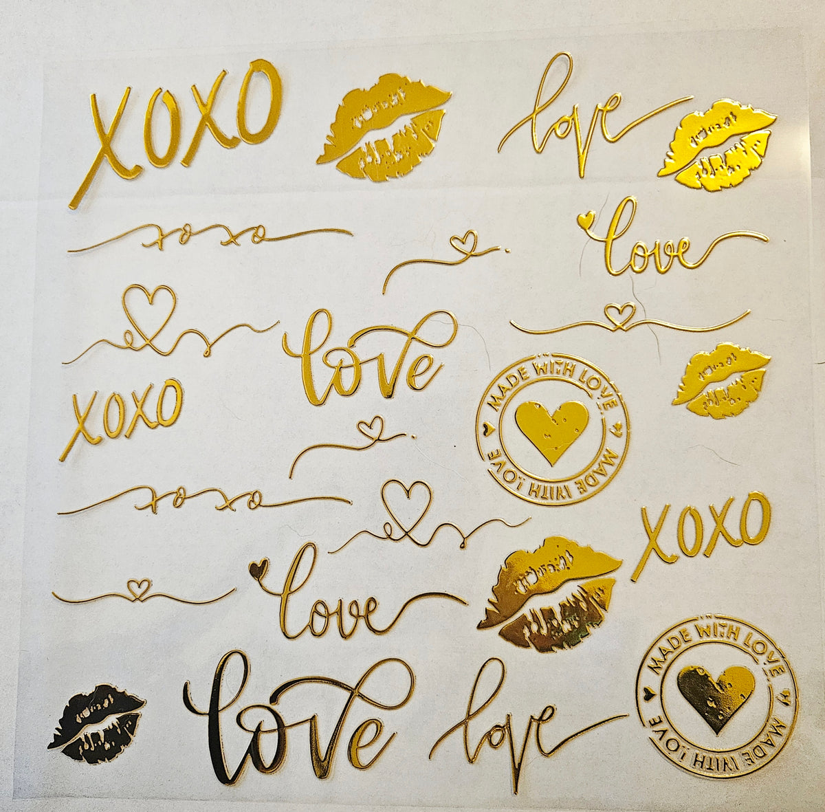 #35 Metallic UV DTF-Love- available in Gold, Silver, Holo Red