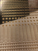 #10 Metallic UV DTF- Doodle Lines- available in Gold and Silver