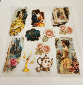 #155 Double sided Beauty and the beast torn pages