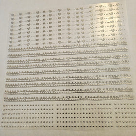 #54 Metallic UV DTF-Doodle Lines- hearts- available in Silver, Black Holo, Red Holo and Gold