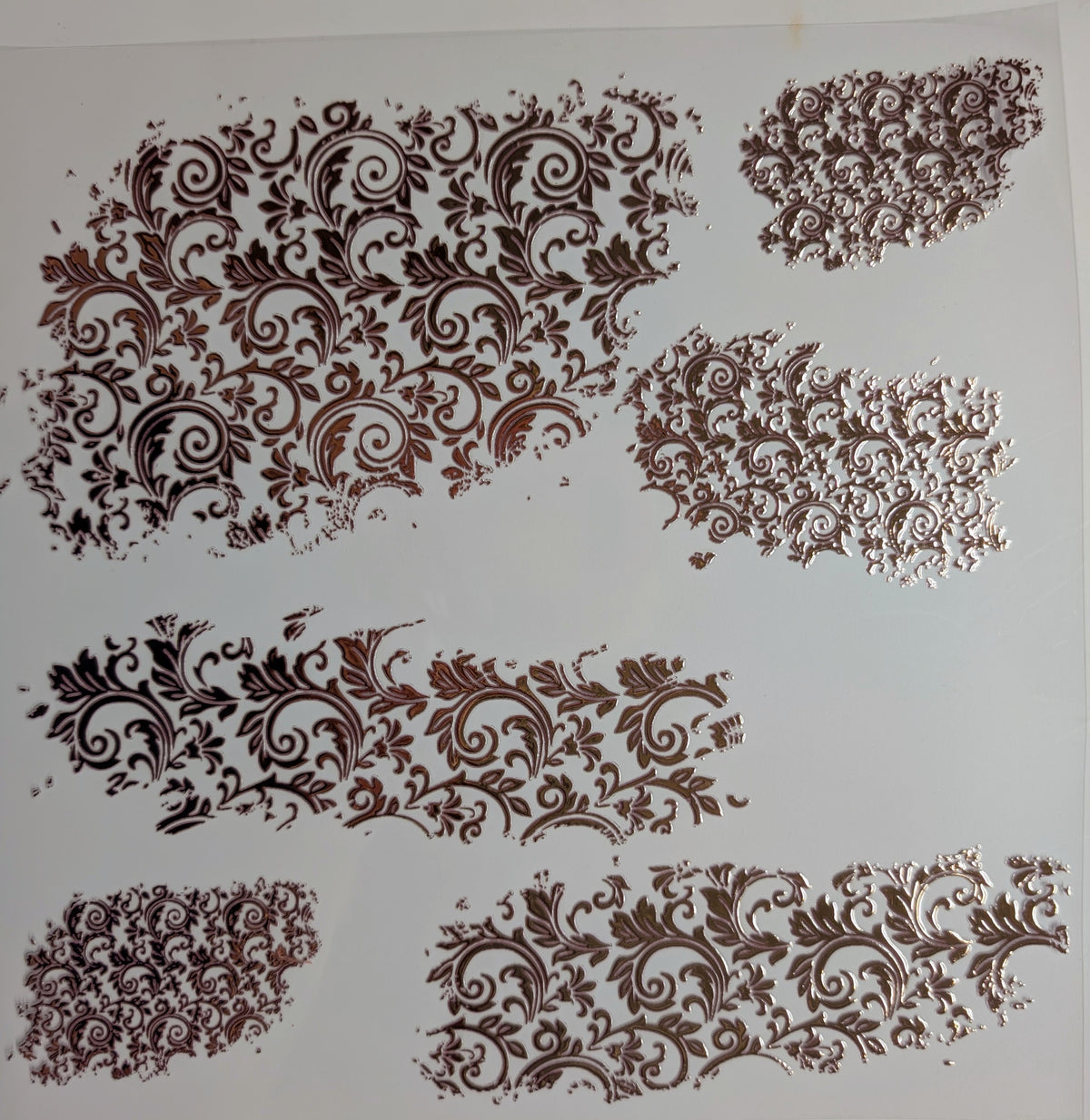 #133 tooled leather patches Metalliic 3 color options (Copy)