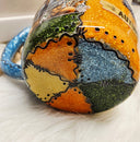 Fall Patchwork 14oz stainless coffee mug with lid