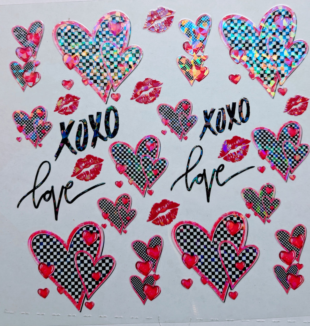 #79 Checkered Love shattered effect-2 color options