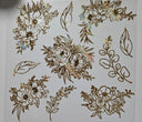 #149 Metallic Floral Outline