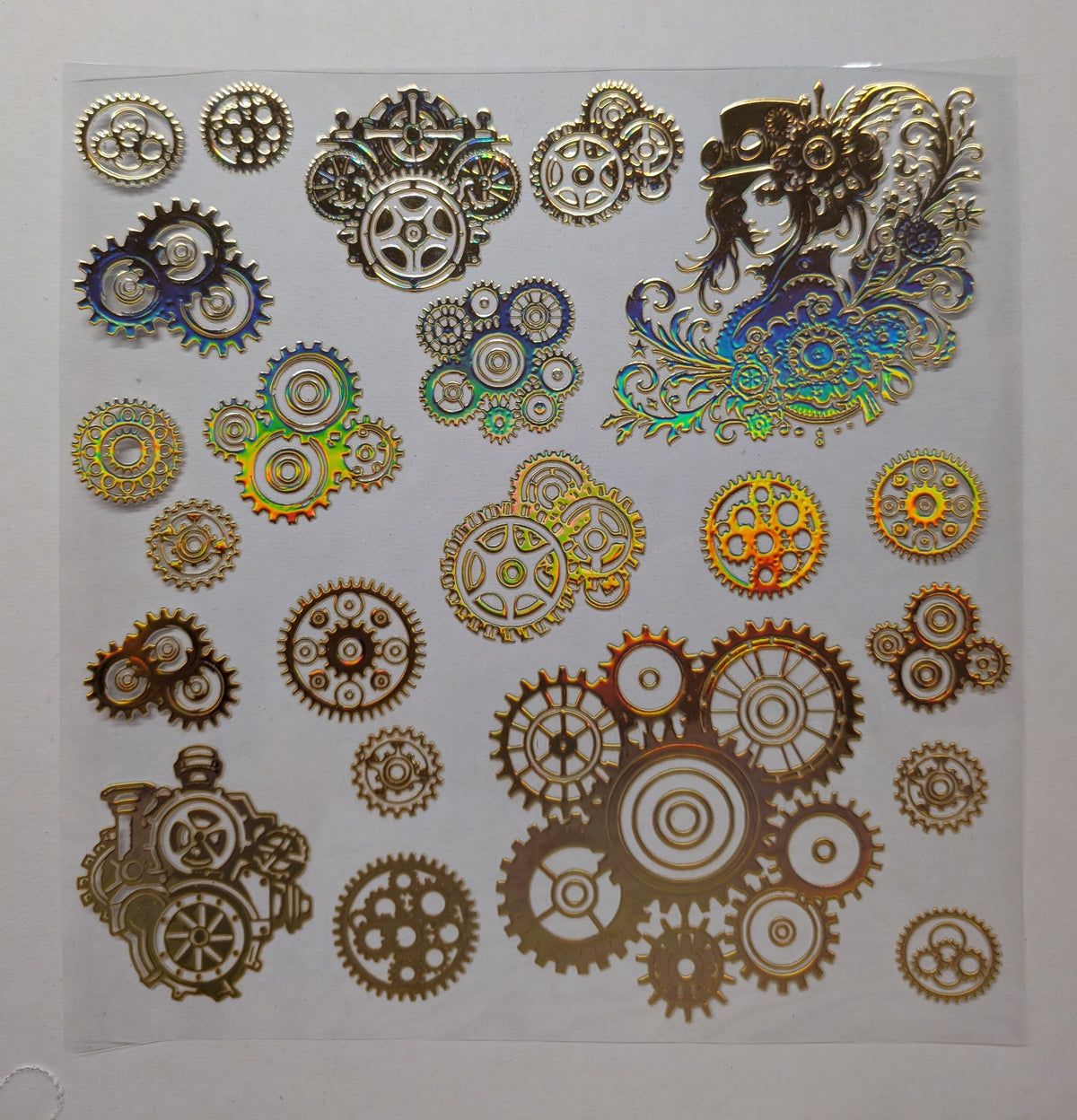 #112 Steampunk Cogs Holographic 5 color options – Kraft Craze
