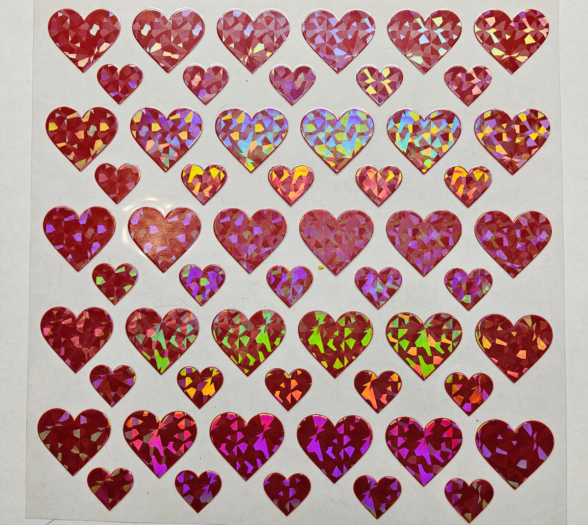 #61 Metallic hearts-- available in Shattered Red