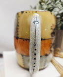 Highland Leopard Patchwork 14oz stainless coffee mug with lid