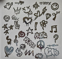 #151 Metallic Graffiti Elements