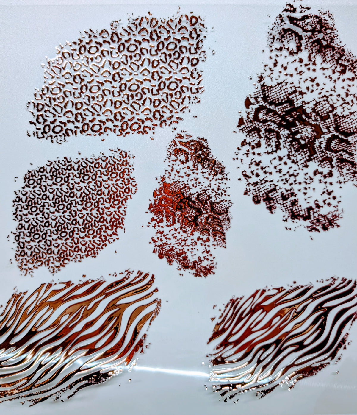 #139 Metallic Leopard and Zebra patches