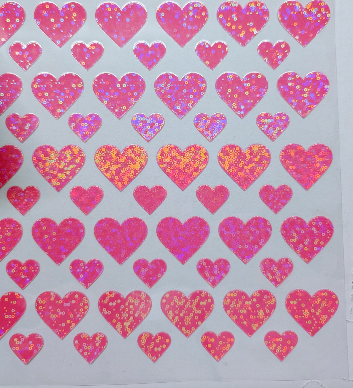 #61 Metallic hearts-- available in Shattered Red