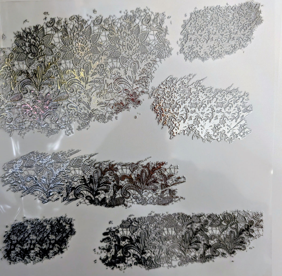 #138 Metalllic Lace patches
