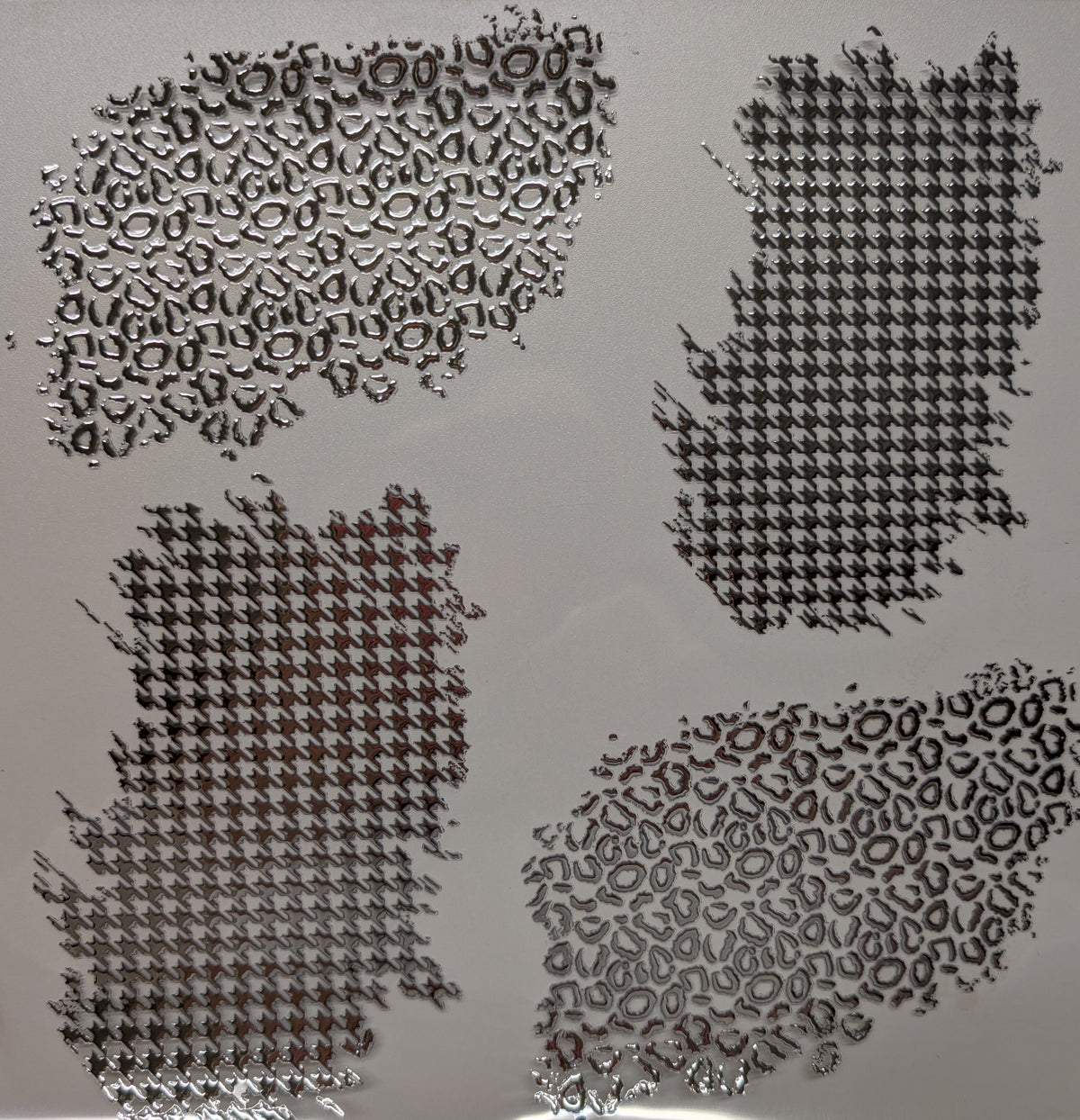 #142 Metallic Houndstooth and Leopard  patches
