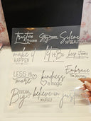 #5 Metallic UV DTF- Trust the process- available in Gold and Silver