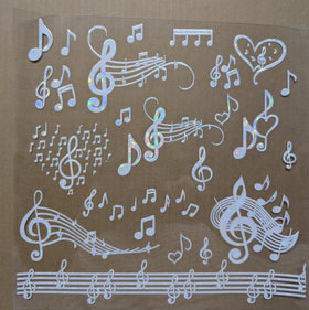 #115 Metallic Music Notes
