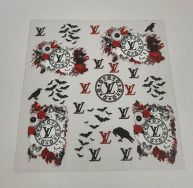 #156 Double sided Bougie Gothic Floral Torn Pages