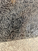 #12 Metallic UV DTF- Rose Outline- available in Gold and Silver
