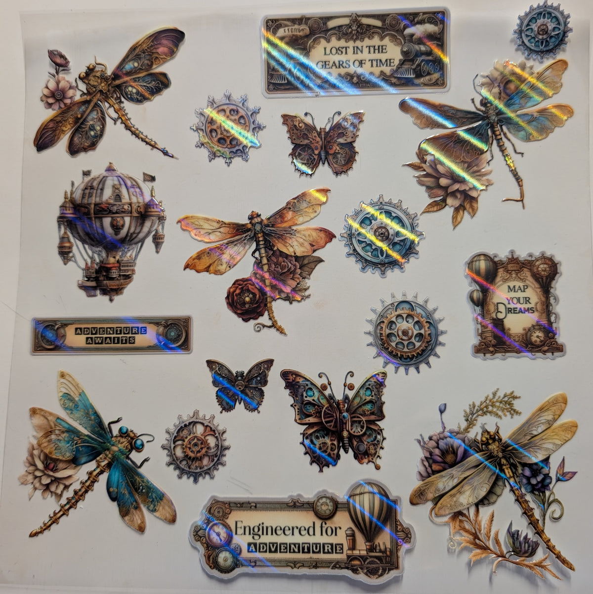 #116 Steampunk Elements holographic