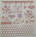 #64 Honey bee Shattered- available in Pink and cream