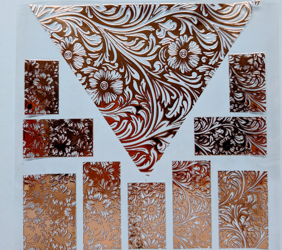 #24 Metallic UV DTF-Tooled Vsplit- available in Gold and Silver
